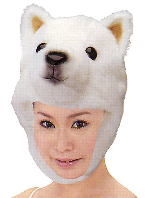 白犬の動物マスク